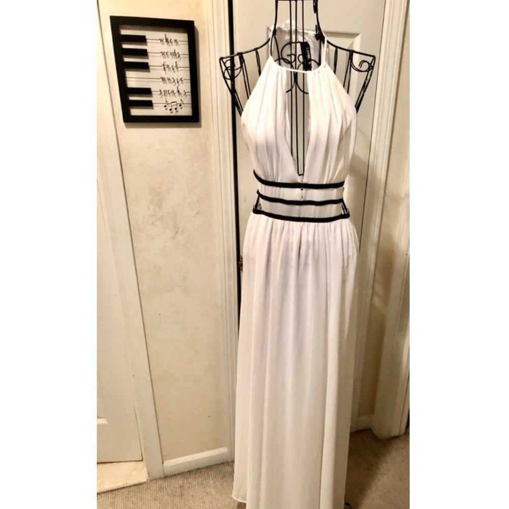 Express White & Black Maxi Dress Size S